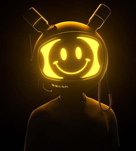 DigiBoy on Behance Graphic Design Character, Octane Render, Art Graphic Design, Smiley Face, 3d Art, Smiley, Character Design, Graphic Design, Yellow