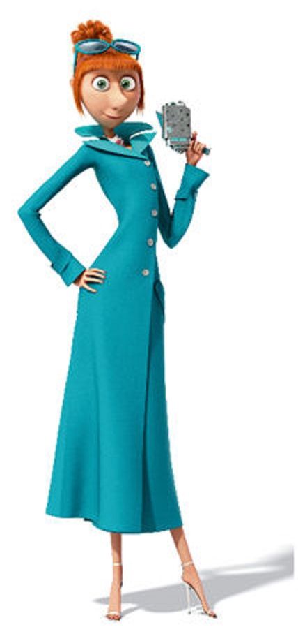 Despicable Me - Lucy Wilde (voiced by Kristen Wiig) is a rookie agent of the Anti-Villain League. Lucy is generally very happy, enthusiastic, cheerful, and perky, shown when she exclaims, "Yay!" after telling Gru she is his new partner. Initially assigned to find Felonius Gru and bring him to the AVL's headquarters, she later on becomes Gru's partner in hunting down the thief of the PX-41 serum. After the mission, she becomes Gru's wife. After 147 dates later. Lucy Despicable Me, Gru And Lucy, Lucy Wilde, Despicable Me 3, Orphan Girl, Harry Potter Disney, Adoptive Mother, Despicable Me 2, Minion Party