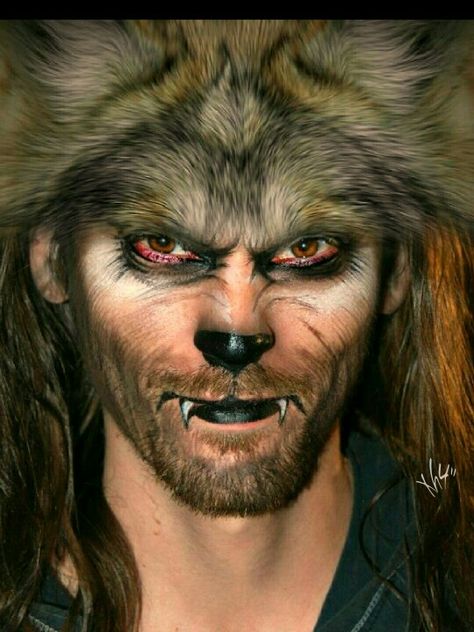 Change be wolf Wolf Makeup Male, Haunted Basement, Wolf Makeup, Cold Beauty, Carnival Makeup, Halloween Makeup Inspiration, Animal Costumes, Male Makeup, Mask Ideas