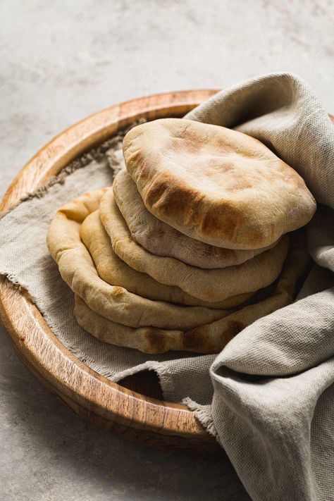 Sourdough Pita Bread Recipe, Sourdough Pita Bread, Sourdough Pita, Traditional Bread Recipe, Pita Recipe, Sourdough Rolls, Sourdough Bagels, Pita Bread Recipe, Sourdough Bread Sandwiches