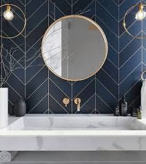 27+ Beautiful Blue Bathroom Ideas in 2020 | Houszed Modern Marble Bathroom, Blue Tile Wall, Bad Inspiration, Bathroom Wall Tile, Dream Bathrooms, Blue Bathroom, Marble Bathroom, Bathroom Renos, Dream Bathroom