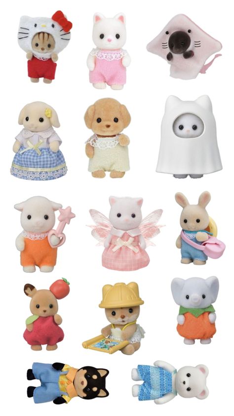 Sylvanian Families, Sticker Sheet, Animals, White