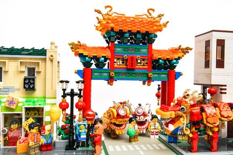 Happy Lunar New Year! | I felt inspired by LEGO's Chinese Ne… | Flickr Lego Chinese Dragon, Lego Chinese, Lego Office, Chinese Cities, Chinese Celebrations, Lego Board, Lego Boards, Lego Modular, Happy Lunar New Year