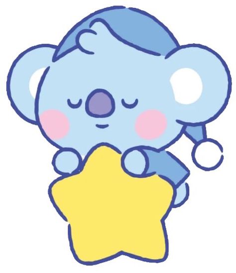 Bt21 Stickers, Koya Bt21, Image Stickers, Stickers Cute, Cute Kawaii Drawings, Bts Drawings, Bts Chibi, Line Friends, Star Stickers