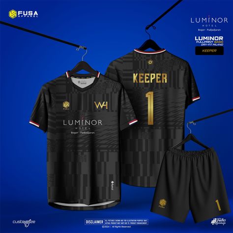 Team name : LUMINOR HOTEL Print type : FULLPRINT Material type : Dry-FIT Milano Brand : FUSA APPAREL Do you need a custom design ? Click Link in bio #jersey #mockup #mockupjersey #coreldraw #apparel #jerseymurah #jerseyfutsal #jerseybandung #jerseyfootball #design #designjersey #jasadesign #adidas #adidasjersey #nike #nikejersey #nikefootball #difusainaja #togetherisstrength #fusa #fusain #fusaapparel #fusaapparelcatalog #jerseybogor #bogorpisan #freelance Custom Jersey Design, Black Football Jersey, Esports Jersey, Jersey Mockup, Graphic Shirt Design, Sport Shirt Design, Design Jersey, Sports Jersey Design, Graphic Design Pattern