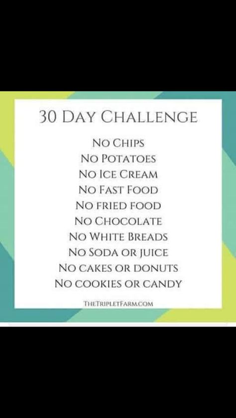 30 day challenge Junk Food Challenge, No Junk Food, No Junk Food Challenge, Challenge 30 Day, 30 Day Diet, Ab Challenge, 30 Day Fitness, Diet Challenge, Food Challenge