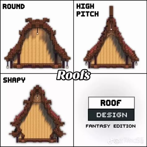 Minecraft Round Roof, Minecraft Roof Design, Minecraft Essentials, Minecraft Roof, Minecraft Castle Designs, Minecraft Builds Ideas, Minecraft Create, Mc Build Ideas, Minecraft Banner Designs