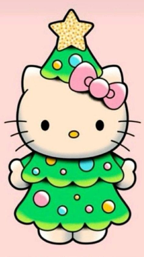 Hello Kitty Drawing Christmas, Hello Kitty Navidad, Christmas Hello Kitty, Hello Kitty Christmas Tree, Xmas Drawing, Hello Kitty Wallpaper Hd, Christmas Craft Fair, Kitty Christmas, Kitty Drawing