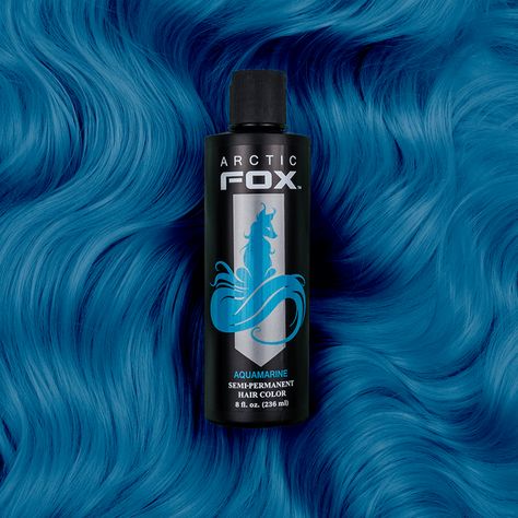 Arctic Fox Aquamarine Semi Permanent Hair Color 8 oz. | Semi Permanent Hair Color | Sally Beauty Arctic Fox Aquamarine, Aquamarine Hair, Arctic Fox Dye, Fox Hair Dye, Arctic Fox Hair Dye, Fox Hair Color, Vegan Hair Dye, Dyed Hair Blue, Arctic Fox Hair Color