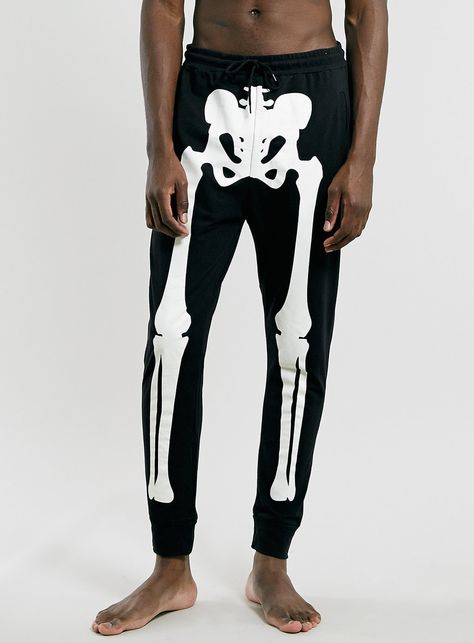 Skeleton Sweatpants, Big And Tall Streetwear, Sweats Outfit, Pocket Sweatpants, Printed Sweatpants, Skull Graphic, Halloween Skeleton, Black Halloween, Printed Joggers