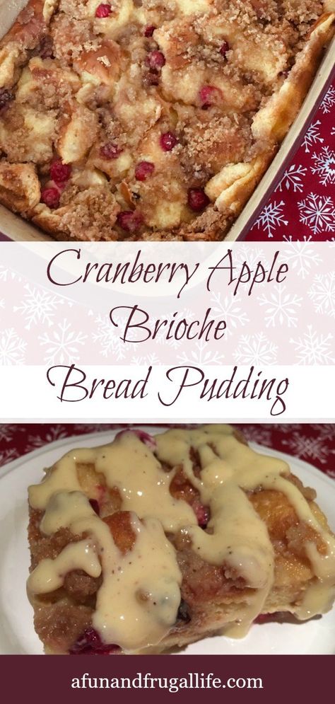 Eggnog Sauce, Apple Brioche, Christmas Bread Pudding, Eggnog Pudding, Cranberry Bread Pudding, Pudding Sauce, Eggnog Bread Pudding, Bread Brioche, Traditional Bread Pudding