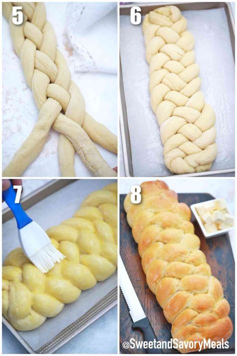 Traditional Challah Bread Recipe, Easy Challah Recipe, Holla Bread Recipe, How To Braid Challah Bread, Hallah Bread Recipe, Braided Bread Recipe, Garlic Breads, All Purpose Flour Recipes, Challah Bread Recipe