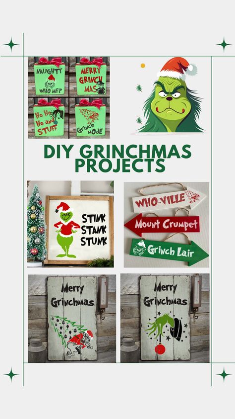 #Grinch #DIYChristmas #stencils Grinch Stencil Free Printable, Grinch Signs Wooden Diy, Grinch Signs, Grinch Font, Grinch Sign, Sunflower Stencil, Grinch Stuff, Face Stencils, Christmas Room Decor Diy