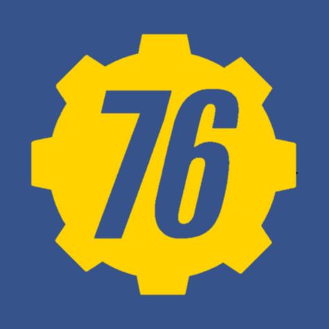 Check out this awesome 'Fallout+Vault+76' design on @TeePublic! Fallout Graphic Design, Fallout 76 Art, Vault Fallout, Enclave Fallout, Fallout Logo, Game Signs, Post Apo, Vault Tec, Fallout 76