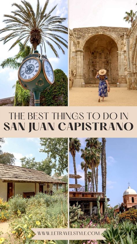 San Juan Capistrano Things To Do In, The Mission San Juan Capistrano, California Road Trip Itinerary, California Bucket List, Mission San Juan Capistrano, California Travel Guide, California Missions, Disneyland Vacation, California City