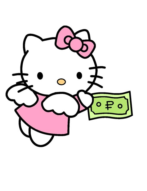 Money Icon Aesthetic, Bouquet Toppers, Hello Kitty Money, Valentines Day Cards Diy, Money Saving Methods, Money Icons, Hello Nails, Hello Kitty Themes, Hello Kitty Art