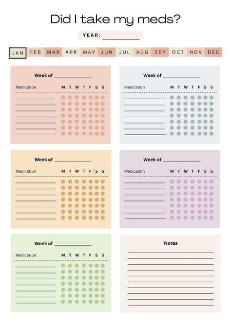 Do you have ADHD and struggle to remember to take your medication? This digital medication tracker can help! It's a simple and easy-to-use tool that will keep you on track with your medication schedule.

With the ADHD Digital Medication Tracker, you can:

 Set reminders for when to take your medication
 Track your medication intake
 Get insights into your medication usage

The ADHD Digital Medi Medication Tracker Printable, Yearly Tracker, Pmdd Symptoms, Simple Daily Planner, Daily Work Planner, Medical Binder, Daily Planner Printables Free, Free Daily Planner, Goodnotes 5