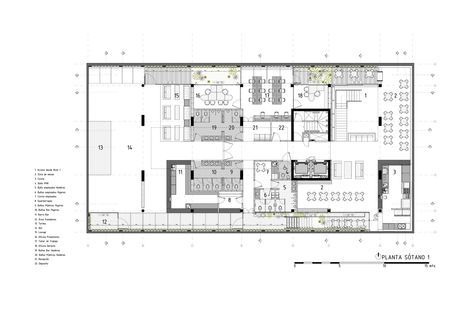 Click Clack Hotel,Basement Plan -1 Hotel Room Plan, Section Elevation, Restaurant Layout, Office Floor Plan, Resort Plan, Hotel Floor Plan, Basement Layout, Hotel Floor, Basement Floor Plans