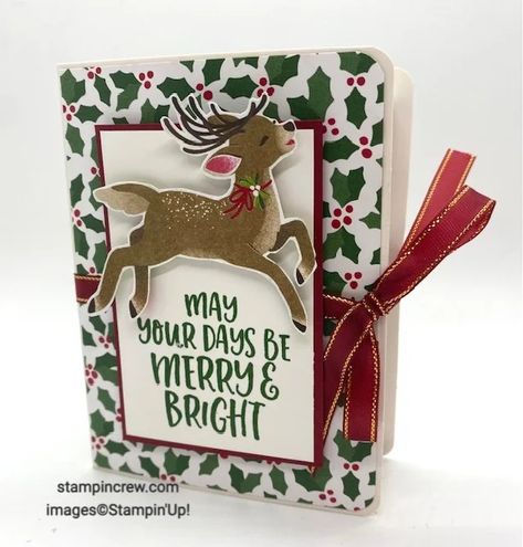 Quick and Easy Reindeer Days Book Treat Box Cherry Cobbler, Cute Gift Boxes, Treat Holder, December 2024, Treat Box, Designer Series Paper, Up Book, 3d Christmas, Christmas Cards To Make