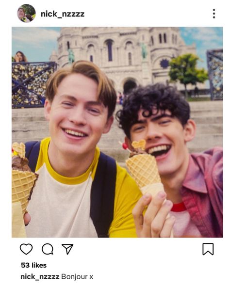 Always thinking about Nick’s instagram account 🥺🫶🏻💕 #nicknelson #heartstopper #charliespring #joelocke #kitconnor | Instagram Cute Nick And Charlie, Nick X Charlie, Kit Connor And Joe Locke, Kit And Joe, Heartstopper Nick And Charlie, Charlie And Nick, Bisexual Aesthetic, Nick And Charlie, Joe Locke