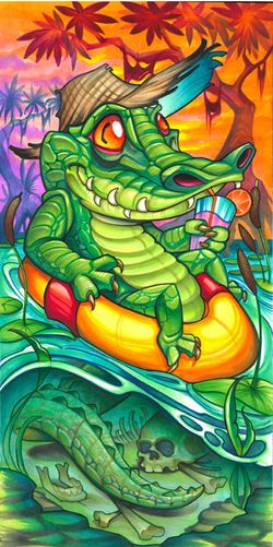 Tony Ciavarro, Swamp Water, Tiger Skull, Alien Tattoo, New School Tattoo, Graffiti Designs, Desenho Tattoo, Marker Drawing, Flash Art