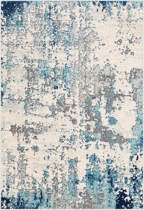 Create an Exotic Global Style Living Room with a Gorgeous Blue Rug Incredible Rugs, Abstract Rugs, Surya Rug, Aqua Area Rug, Industrial Area Rugs, Navy Rug, Navy Area Rug, 8x10 Rugs, Sunderland