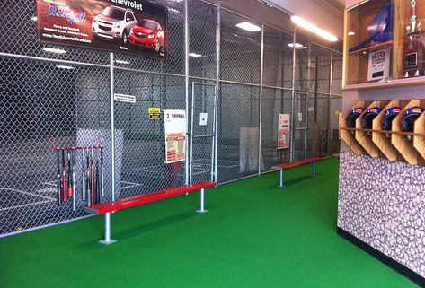 Indoor Batting Cages Baseball Facility, Batting Cage Backyard, Indoor Batting Cage, Sports Training Facility, Fall Baseball, Batting Cage, Backyard Baseball, Dream Gym, Baseball Tournament