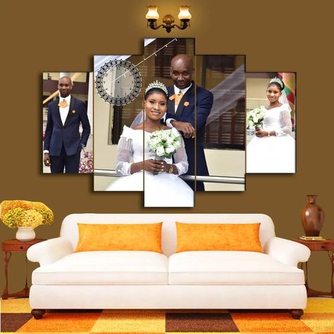 Picture Frame Portrait Photography, End Of Hallway Decor, Frock Design For Stitching, Couples Living Room, End Of Hallway, Wedding Photo Walls, Bedroom Design Styles, Decor Baskets, Wedding Canvas