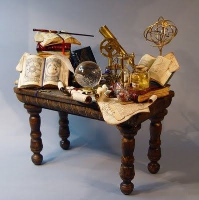 Wizard Furniture, Wizard Room, Weird People, Haunted Dollhouse, Room Boxes, Fairy Furniture, Halloween Miniatures, Steampunk Decor, Haunted Dolls