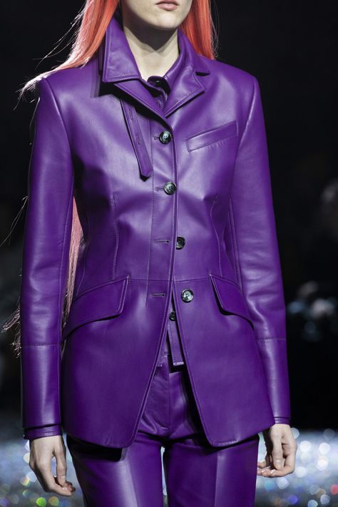 Purple Outfit Women, All Purple Outfit, Sies Marjan, Purple Outfits, Purple Reign, All Things Purple, Purple Leather, Purple Fashion, Lambskin Leather