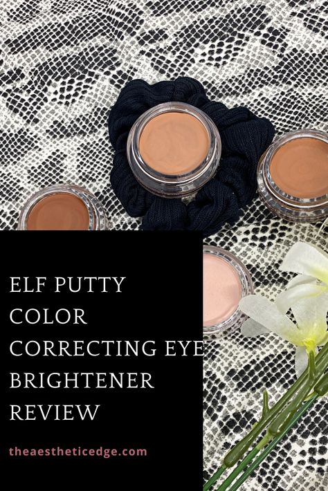 This elf Putty Color Correcting Eye Brightener review features swatches of all shades. Find the right under eye corrector for you! Elf Eye Brightener, Undereye Color Corrector, Peach Corrector, Under Eye Color Corrector, Under Eye Corrector, Eye Corrector, Elf Products, Color Correcting Concealer, Correcting Concealer