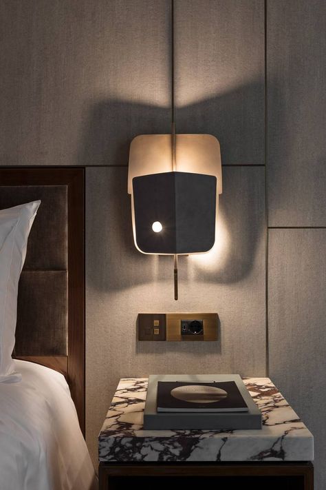 Fendi Private Suites - an exclusive review, Rome, Italy | CN Traveller Modern Bedroom Interior Design Ideas, Fendi Casa, Crystal Wall Lighting, Suite Life, Design Del Prodotto, Inspiring Images, Bedroom Lamps, Marble Table, Hotel Design