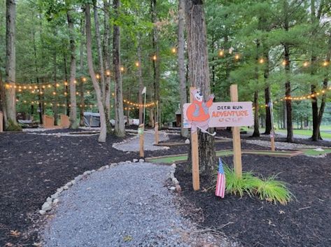 Campground Playground Ideas, Campground Amenities, Pennsylvania Camping, Campground Ideas, Golf Camp, Camping In Pennsylvania, Adventure Golf, Deer Running, Camping Resort