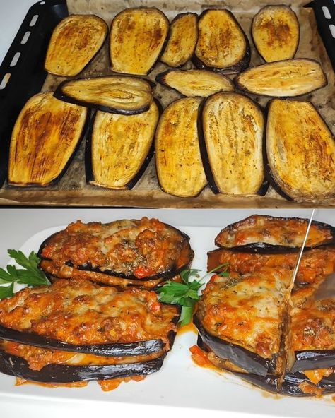 Evelyn's Recipes Baked Eggplant Recipes, Baked Eggplant Slices, Parmesan Zucchini Fries, Zucchini Patties, Hearty Vegetable Soup, Zucchini Casserole, Egg Plant, Eggplant Dishes, Cheesy Zucchini