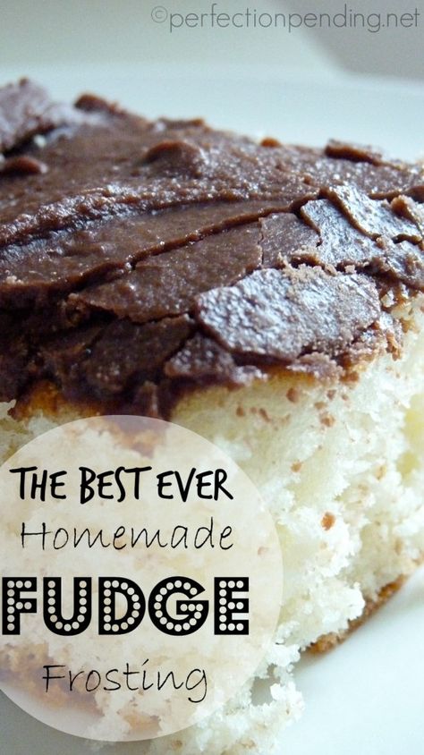 Homemade Fudge Frosting, Homemade Fudge Icing, Cooked Fudge Frosting, Boiled Chocolate Icing Old Fashioned, Hard Chocolate Icing, Fudge Frosting For Cake, Fudge Icing Recipe, Easy Icing Recipe, Chocolate Fudge Icing