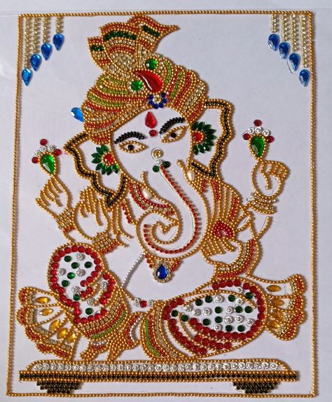 Durga Jewellery, Shadi Decoration, Subh Labh, Goddess Images, Kundan Rangoli, Happy Easter Quotes, Peacock Embroidery Designs, Aari Design, Ganapati Decoration