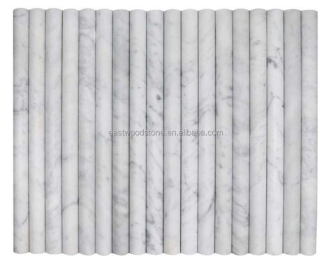 Panel Wall Living Room, Fluted Panel Wall, Fluted Stone, Fluted Marble, Stone Edge, Bathroom Feature Wall, Marble Carrara, Fluted Panel, Kitchen Splashback Tiles