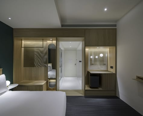 Functional Architecture, Small Hotel Room, Modern Hotel Room, Boutique Hotel Room, Hotel Room Interior, Urban Hotels, Neri Hu, Hotel Room Design, Interior Design Awards