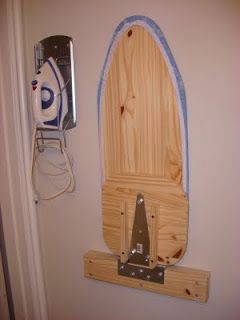 A Little Tipsy: DIY Wall Mounted Ironing Board  (make to fold down over washer in laundry closet) Diy Ironing Board, Wall Mounted Ironing Board, Ironing Boards, Diy Wand, Ironing Board, Sewing Rooms, Laundry Room Design, Sewing Table, Room Organization