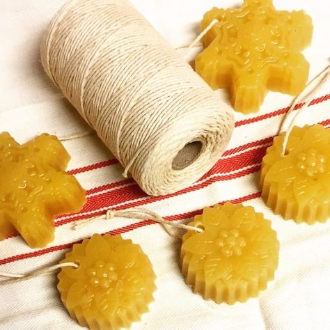 Beeswax Sachets, Wax Ornaments, Beeswax Ornaments, Beeswax Diy, Beeswax Recipes, Nature Learning, Honey Products, Bee Candles, Holiday Art Projects