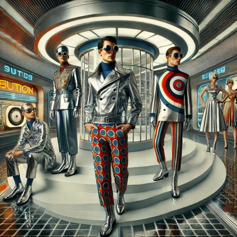 Why Sci-Fi Fans Love Retro Futurism in Fashion? – telbises Sci Fi Fashion Casual, 70s Retro Futurism, Retrofuture Aesthetic, Retro Futurism Architecture, Retro Futurism Atompunk, Y2k Future, Futurism Architecture, Retro Futurism Fashion, Sci Fi Outfit