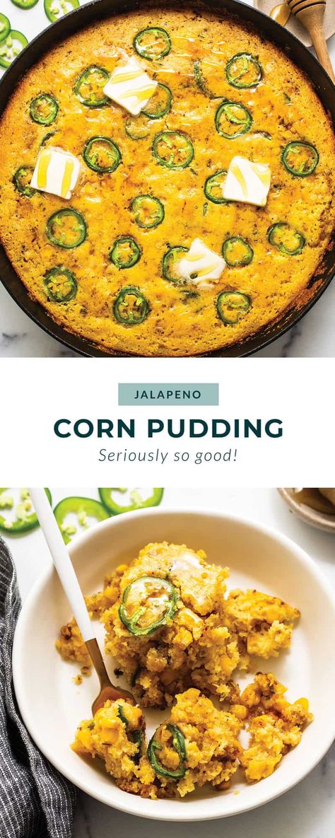 Corn Pudding Recipe, Jalapeño Corn, Overnight Oatmeal Recipes, Spicy Corn, Corn Pudding, Baked Corn, Easy Side Dish, Healthy Crockpot, Pudding Recipe