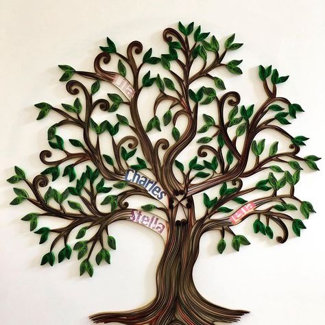 Image may contain: 2 people, plant Quilling Trees Pattern, Quilling Templates Free Printable, Quilling Trees, Quilling Tree, Quilling Templates, Quilled Tree, Family Tree Art, Quilling Pattern, Paper Quilling For Beginners