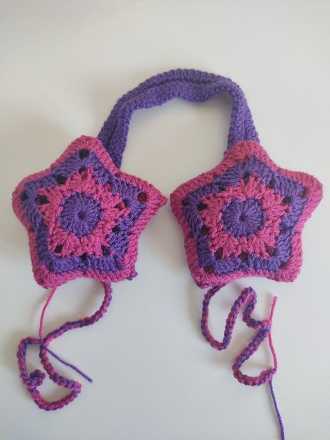 Crochet Star Earmuffs, Earmuffs Crochet, Crochet Earmuffs, Crochet Star, Crochet Stars, Earmuffs, Fiber Arts, Cute Crochet, Fiber Art