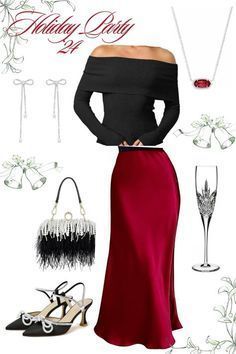 #HolidayThanksgivingOutfit #ThinksgivingOutfits #fashion #fashionista #outfits #ChristmasOutfits #ChristmasOutfitIdeas #outfitoftheday #outfitstyle #outfitideasforwomen #outfitidea #outfits4Office #midiskirtoutfits #mididenimskirtoutfit #outfitsForShortWomen #Casualoutfits #trendyChristmasOutfits #HolidayLook #HolidayoutfitIdeas #HolidayPerfectLookIdeas Red Satin Skirt Outfit, Satin Top Outfit, Christmas Outfits Ideas, Classy Christmas Outfit, Red Satin Skirt, Red Skirt Outfits, Red Top Outfit, Office Holiday Party Outfit, Outfits For Short Women