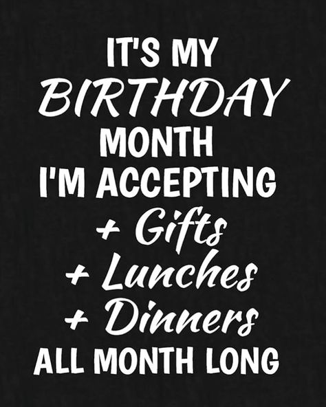 🎉🎁 Guess what, folks? It’s officially my birthday month! 🎂✨ And you know what that means? The gift-acceptance floodgates are wide open! 🌊🎁 From now until the end of the month, I’m graciously accepting gifts, well wishes, and maybe even some cake (hint, hint)! Let the birthday festivities begin! 🥳🎉 #BirthdayMonth #giftsgalore #chapter36 #theamandakjames Stay Calm It’s My Birthday Month, Birthday Month Quotes November, My Birthday Month Quotes, Birthday Month Dp, Birthday Month Quotes, Birthday Festivities, Happy Birthday To Me Quotes, Birthday Tomorrow, Its My Birthday Month