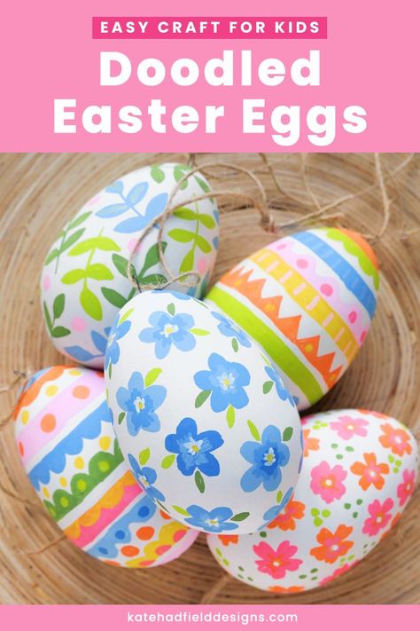 Easter Eggs Decorating Ideas Easy, Painted Easter Eggs Easy, Easter Egg Painting Kids, Easter Egg Painting For Kids, Painted Easter Eggs Ideas, Easter Eggs With Markers, Painted Wooden Eggs Easter Ideas, How To Paint Easter Eggs, Easter Egg Painting Easy