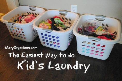 Kids Laundry Organization, Kid Laundry, Laundry System, Laundry Time, 91 Days, Declutter Challenge, Laundry Tips, Helpful Things, Cleaning House