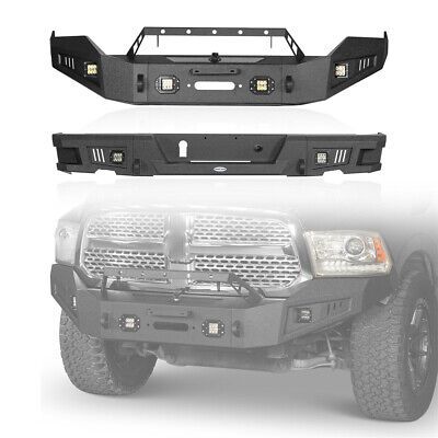 ad eBay - Textured Steel Front Or Rear Bumper w/LED Lights For 2013-2018 Dodge Ram 1500 - Buy Now, click the link (eBay) Truck Bumpers, Dodge Ram 1500, Ram 1500, Dodge Ram, Click The Link, Dodge, Buy Now, Ram, Led Lights