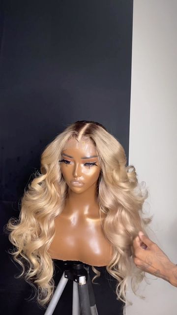 Blond Brown Roots, 613 Wig Dark Roots, Blonde W Brown Roots, Ash Blonde Wig With Dark Roots, 613 Wig With Brown Roots, Ash Blonde Wig With Brown Roots, Dark Roots Blonde Hair Black Women, Ashy Blonde Wig Black Women, Blonde Hair Brown Roots Black Woman